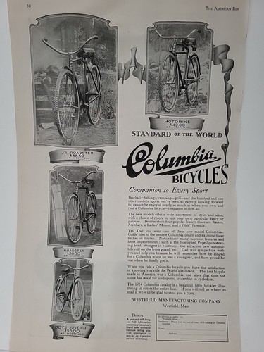 Columbia bicycles 1924 - bicycles, stampa